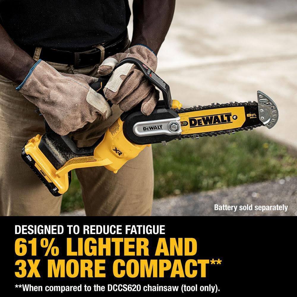 DeWalt DCCS623B 20V Max 8in Brushless Cordless Pruning Chainsaw